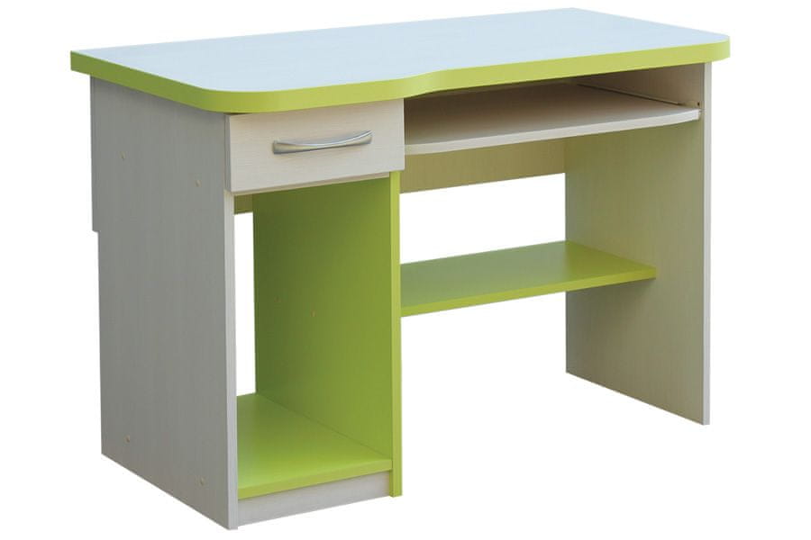 eoshop Počítačový stôl FRED C006 (Prevedenie: Creme zelená)